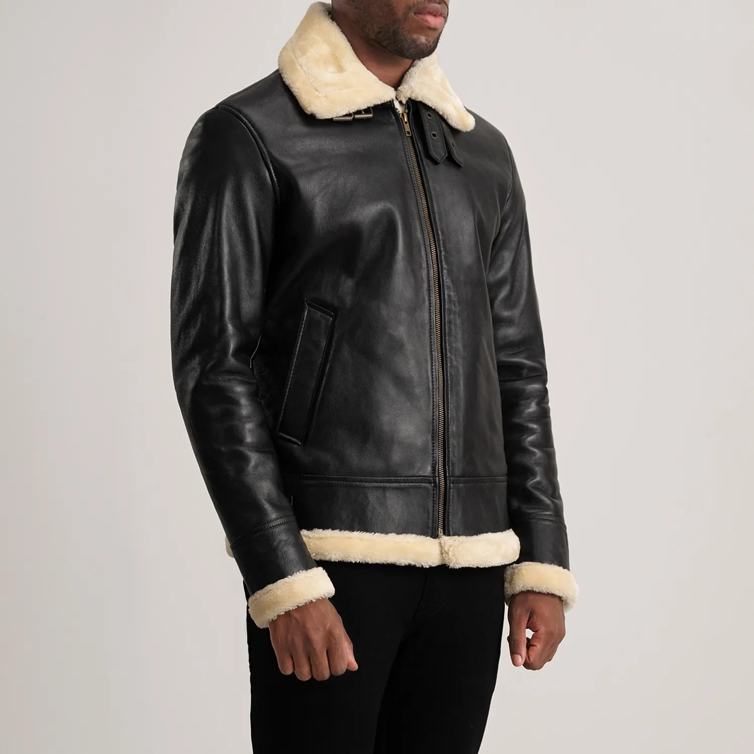Avalon B-3 Shearling Leather Bomber Jacket