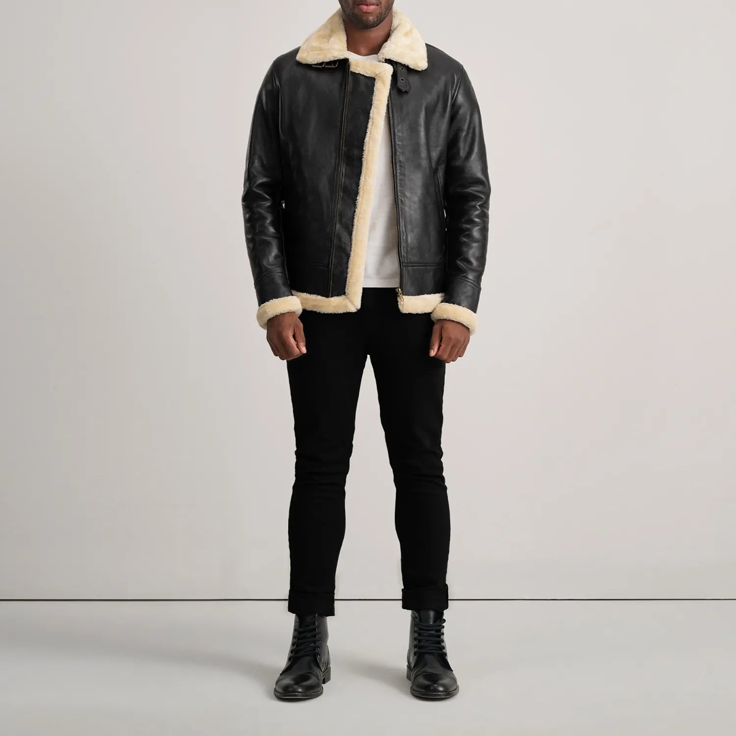 Avalon B-3 Shearling Leather Bomber Jacket