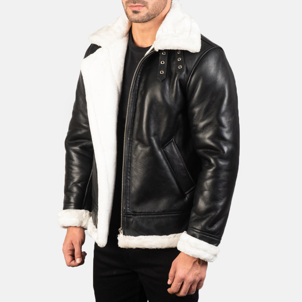 Avalon B-3 Shearling Leather Bomber Jacket
