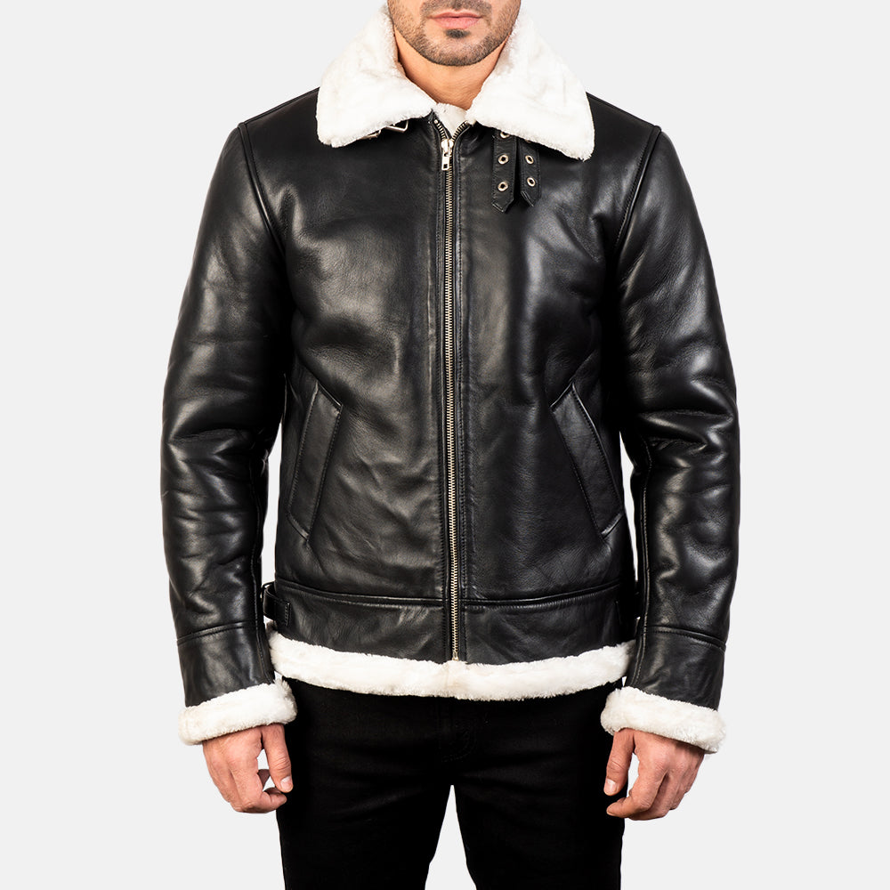 Avalon B-3 Shearling Leather Bomber Jacket