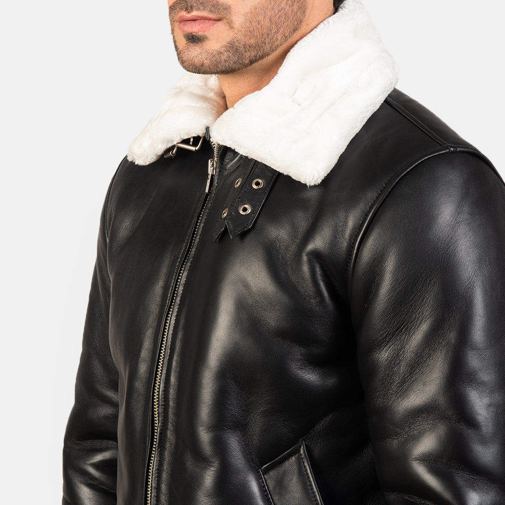 Avalon B-3 Shearling Leather Bomber Jacket