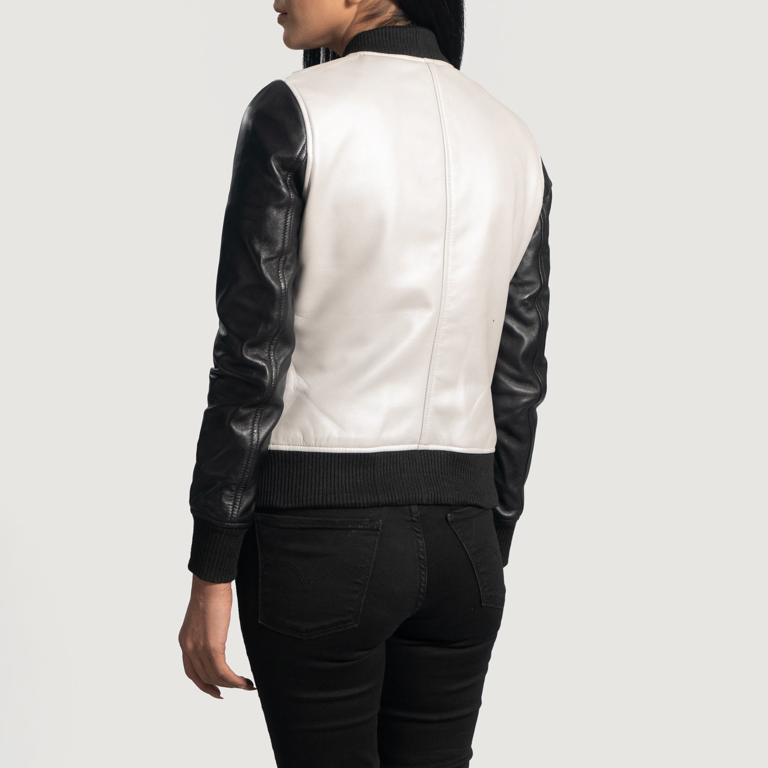 Orion Metallic Leather Bomber Jacket