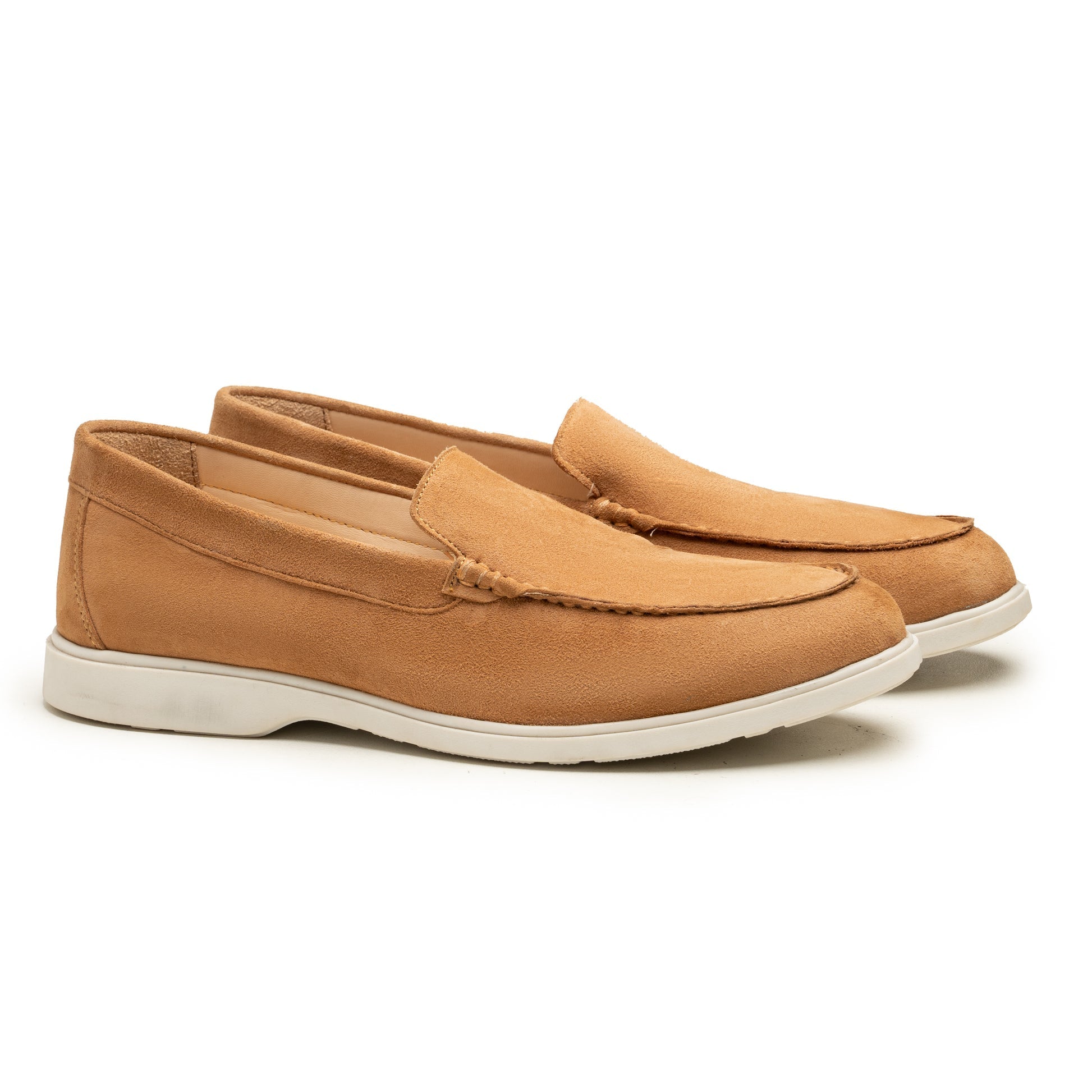 Larevo Brown Suede Loafers