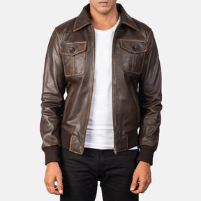 Maverick Classic Leather Bomber Jacket