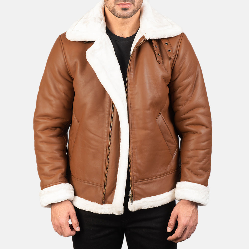 Avalon B-3 Shearling Leather Bomber Jacket