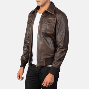 Maverick Classic Leather Bomber Jacket