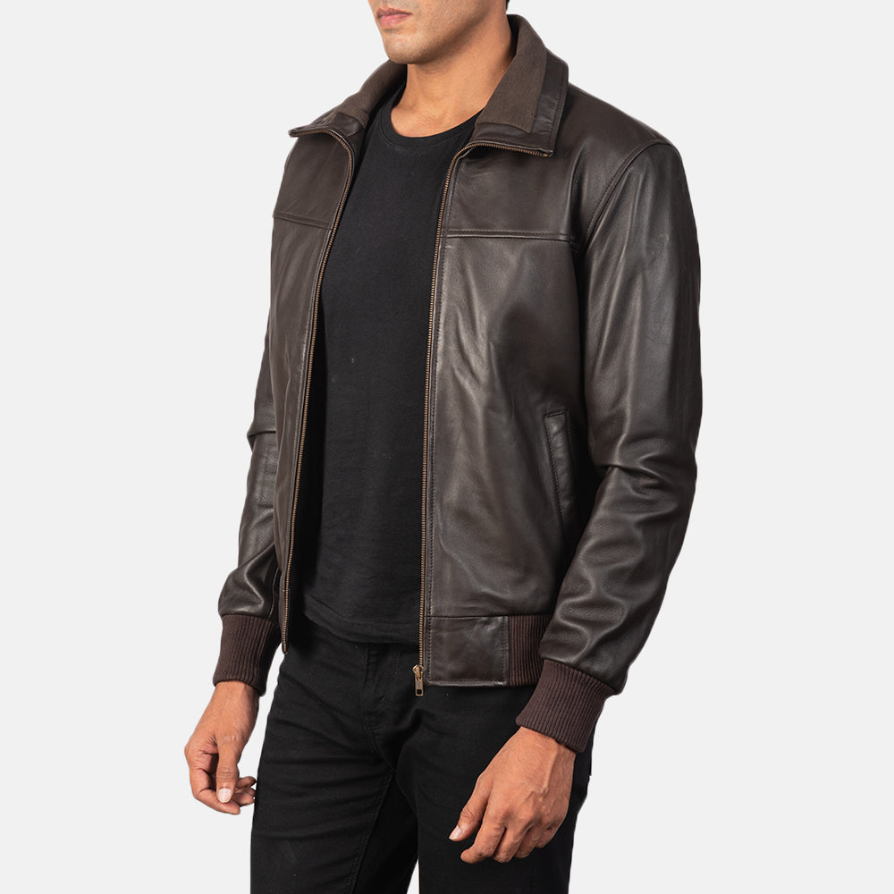 AeroMax Classic Leather Bomber Jacket