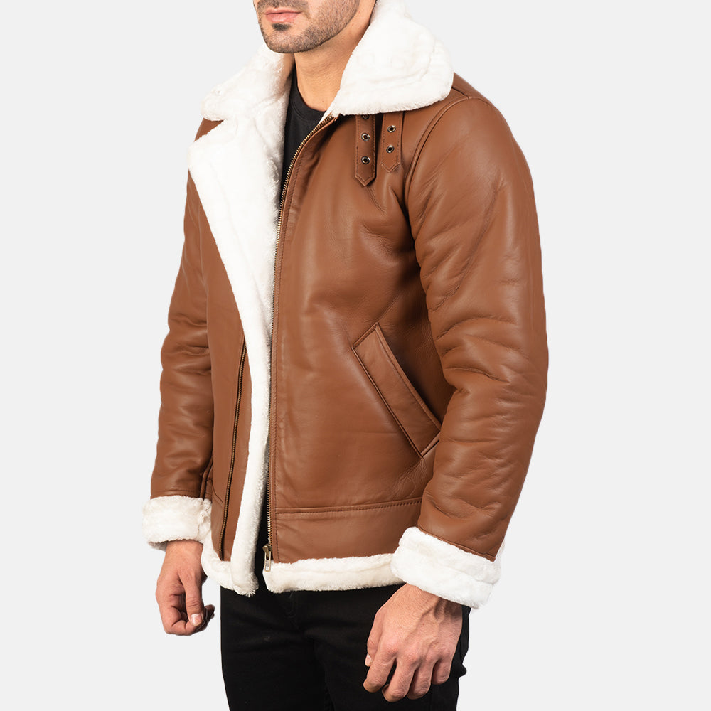 Avalon B-3 Shearling Leather Bomber Jacket