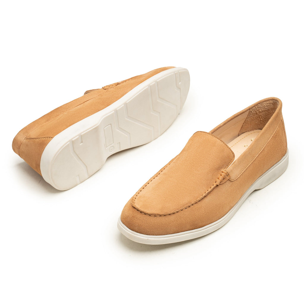 Larevo Brown Suede Loafers
