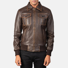 Maverick Classic Leather Bomber Jacket