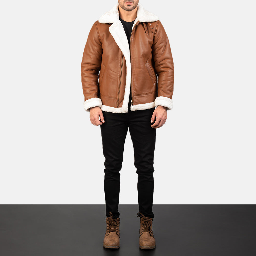 Avalon B-3 Shearling Leather Bomber Jacket