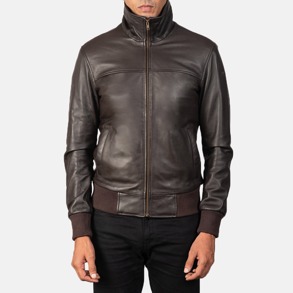 AeroMax Classic Leather Bomber Jacket
