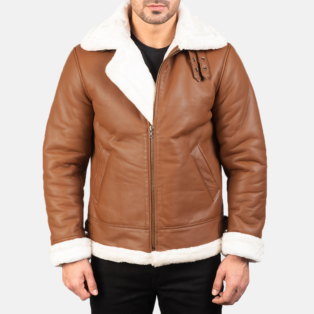 Avalon B-3 Shearling Leather Bomber Jacket