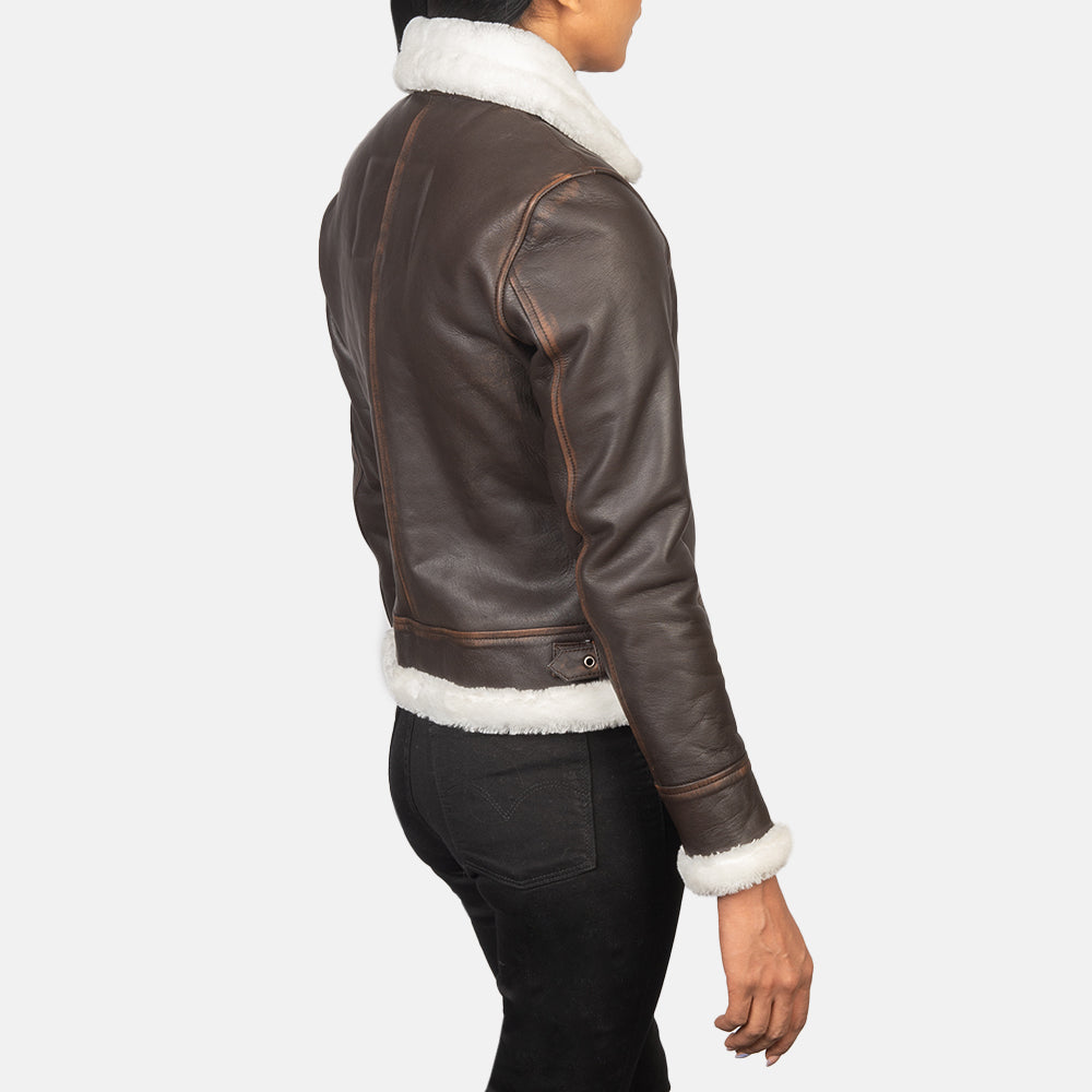 Ardelle Shearling-Lined Bomber Leather Jacket