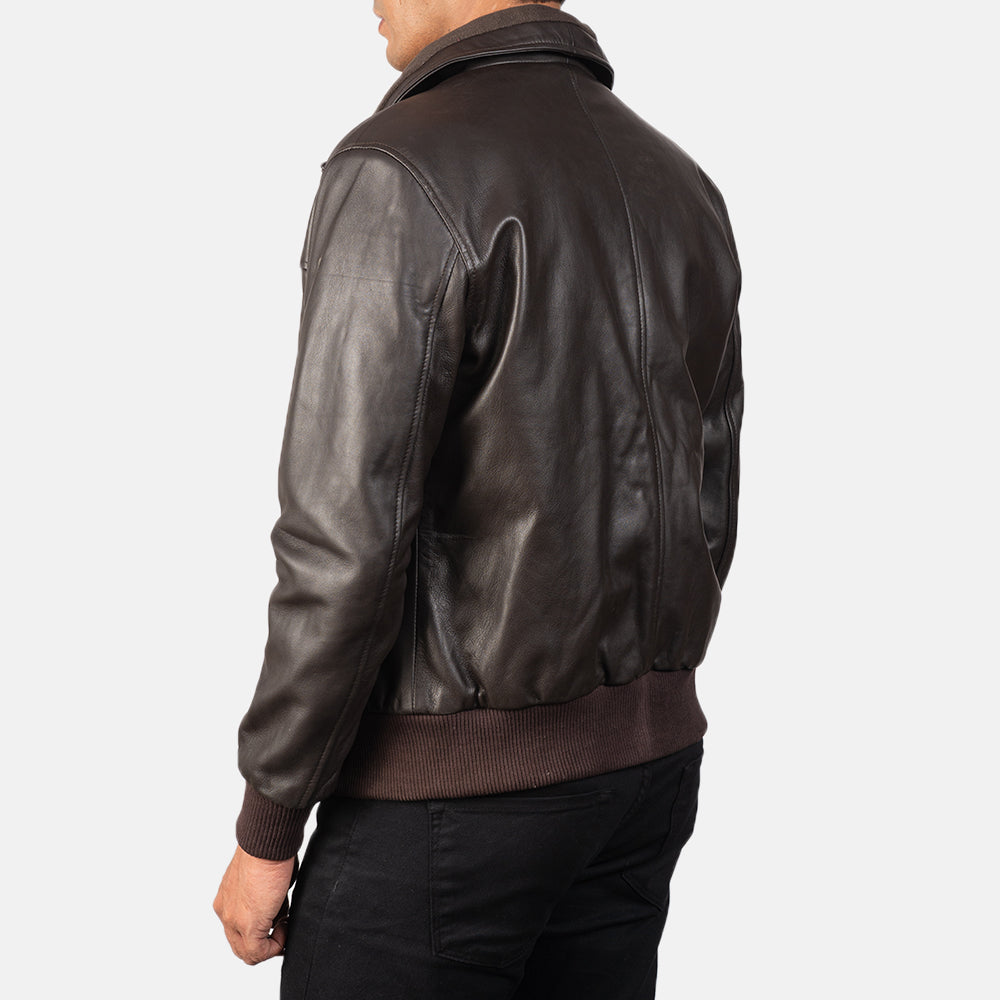 AeroMax Classic Leather Bomber Jacket