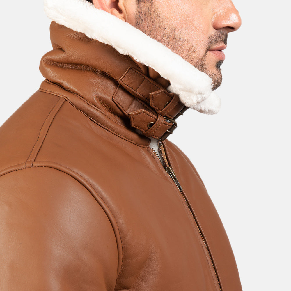 Avalon B-3 Shearling Leather Bomber Jacket