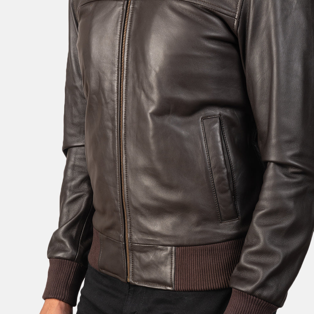 AeroMax Classic Leather Bomber Jacket