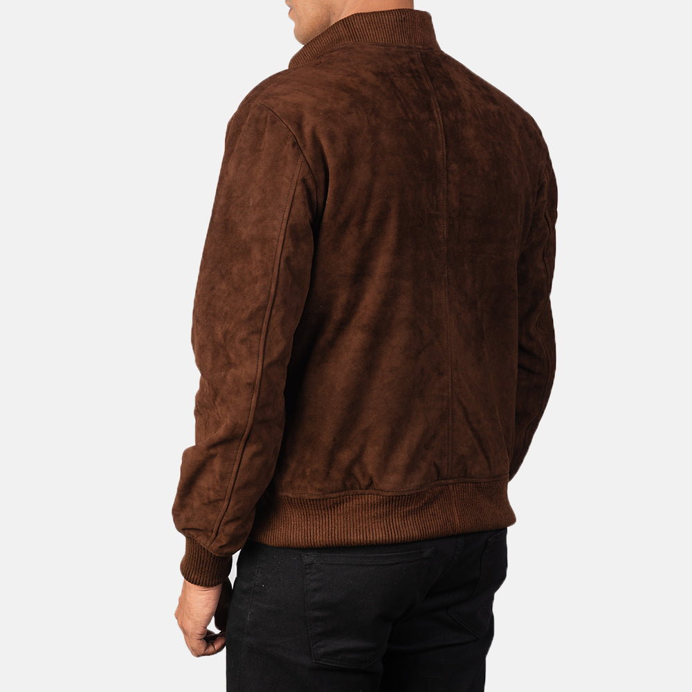 Preston Suede Leather Bomber Jacket