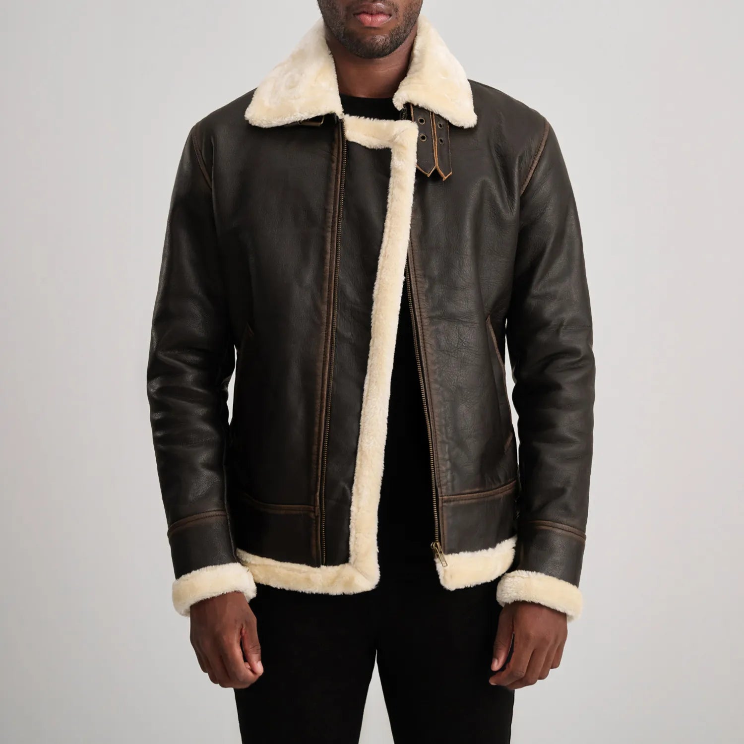 Avalon B-3 Shearling Leather Bomber Jacket