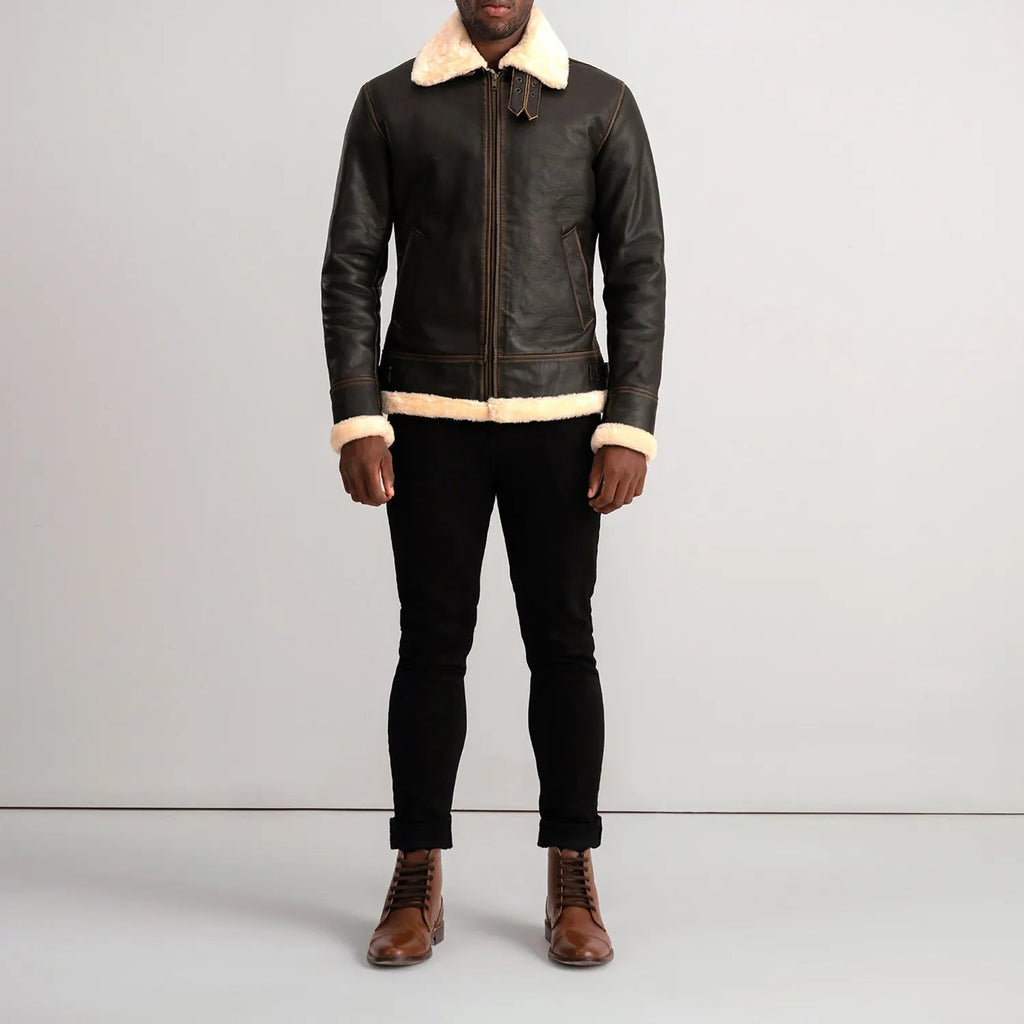 Avalon B-3 Shearling Leather Bomber Jacket