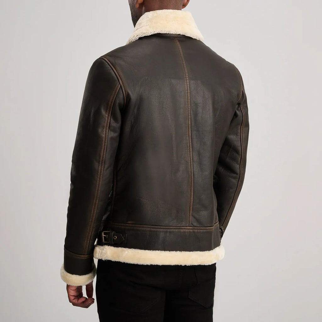 Avalon B-3 Shearling Leather Bomber Jacket