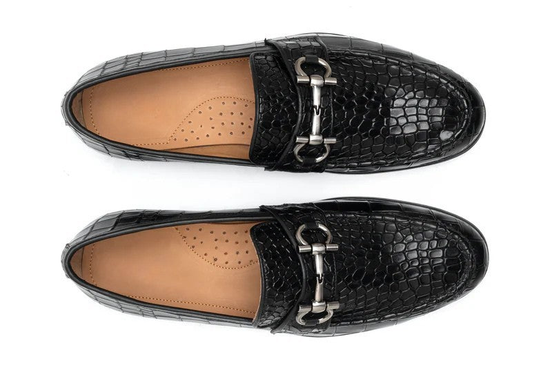 Bellagio Textured Leather Loafer Shoes