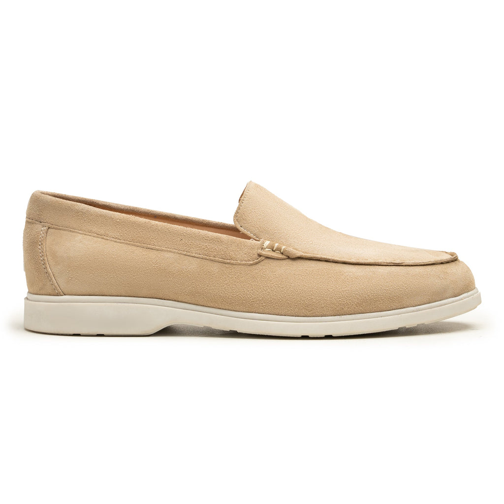 Carvani Cream Suede Loafers