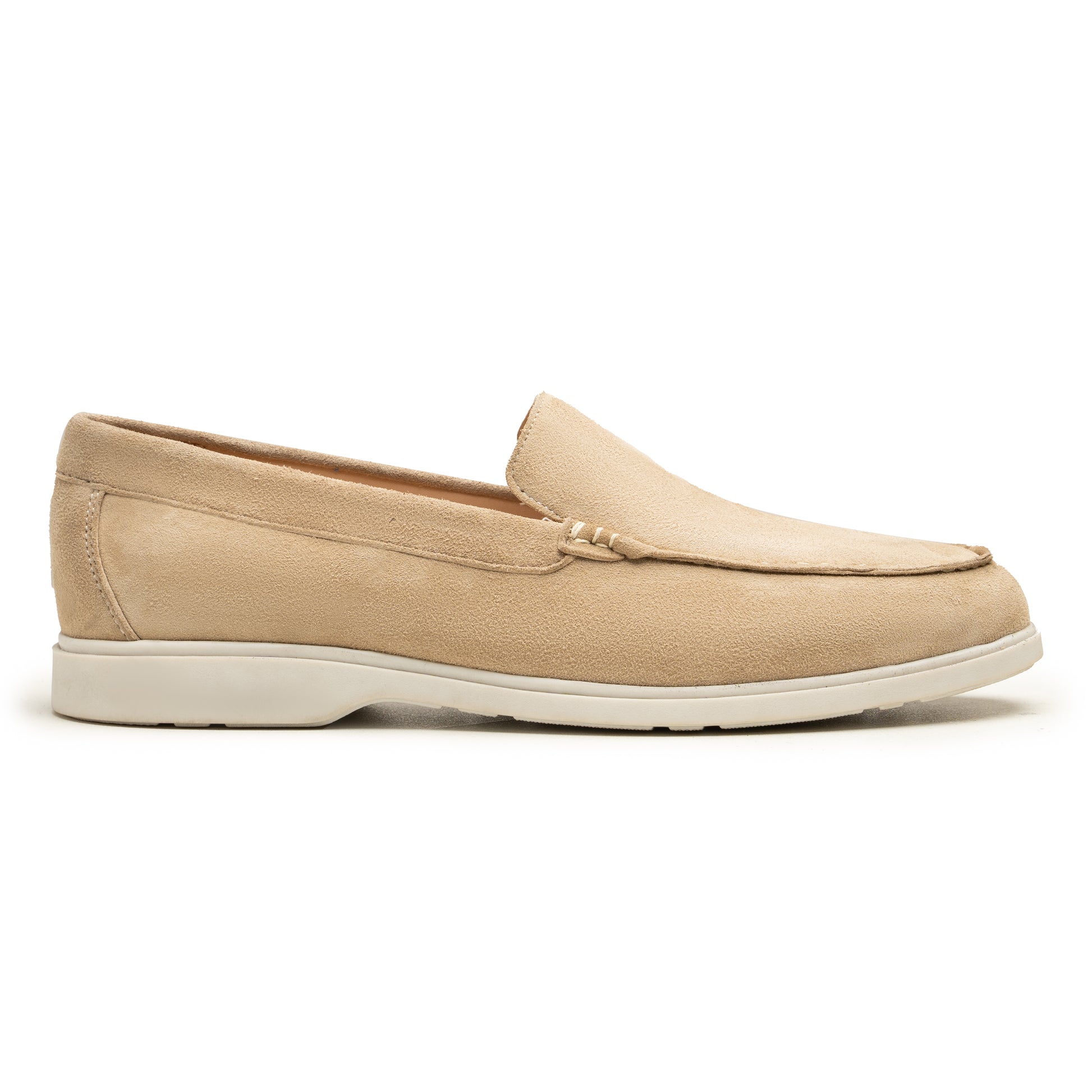 Carvani Cream Suede Loafers