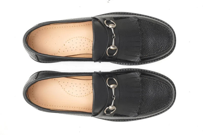 Rilano Textured Leather Loafers