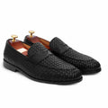 Ala Luxe Textured Leather Loafers