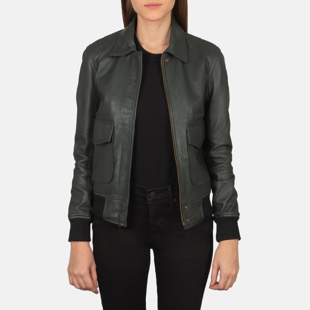 Aviara Heritage Leather Bomber Jacket