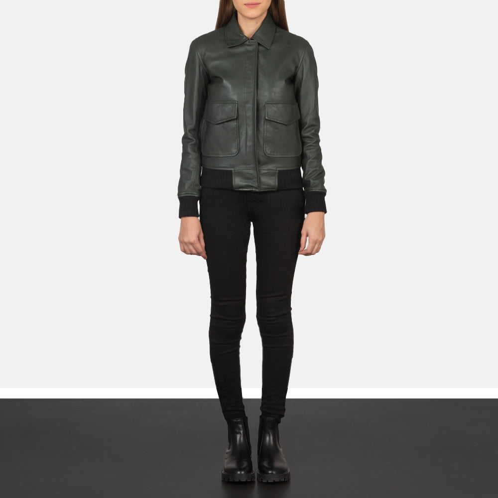 Aviara Heritage Leather Bomber Jacket
