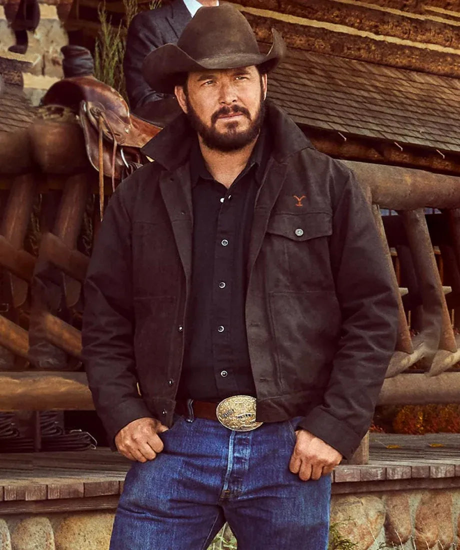 Yellowstone Rip Wheeler Black Cotton Trucker Jacket