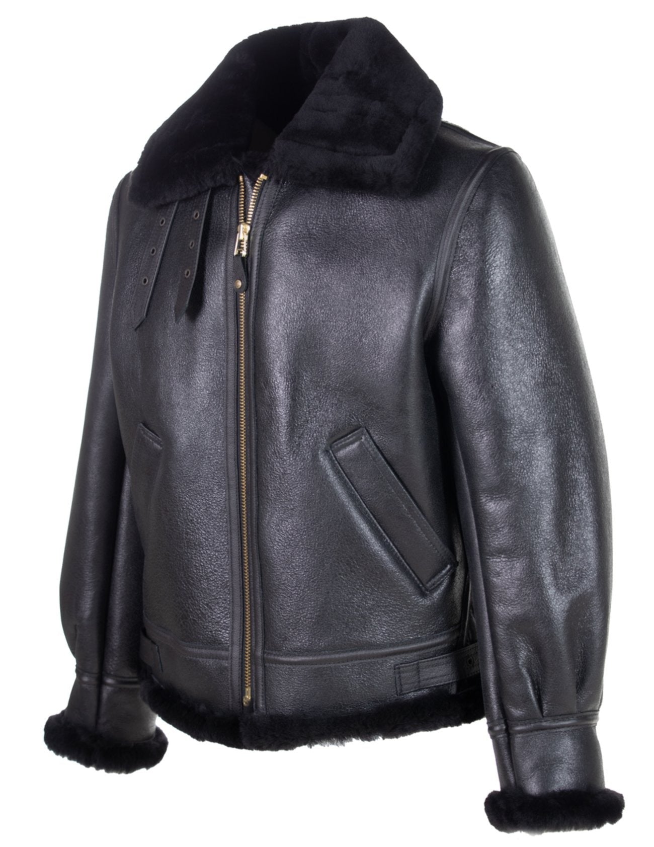 Classic B-3 Sheepskin Leather Bomber Jacket