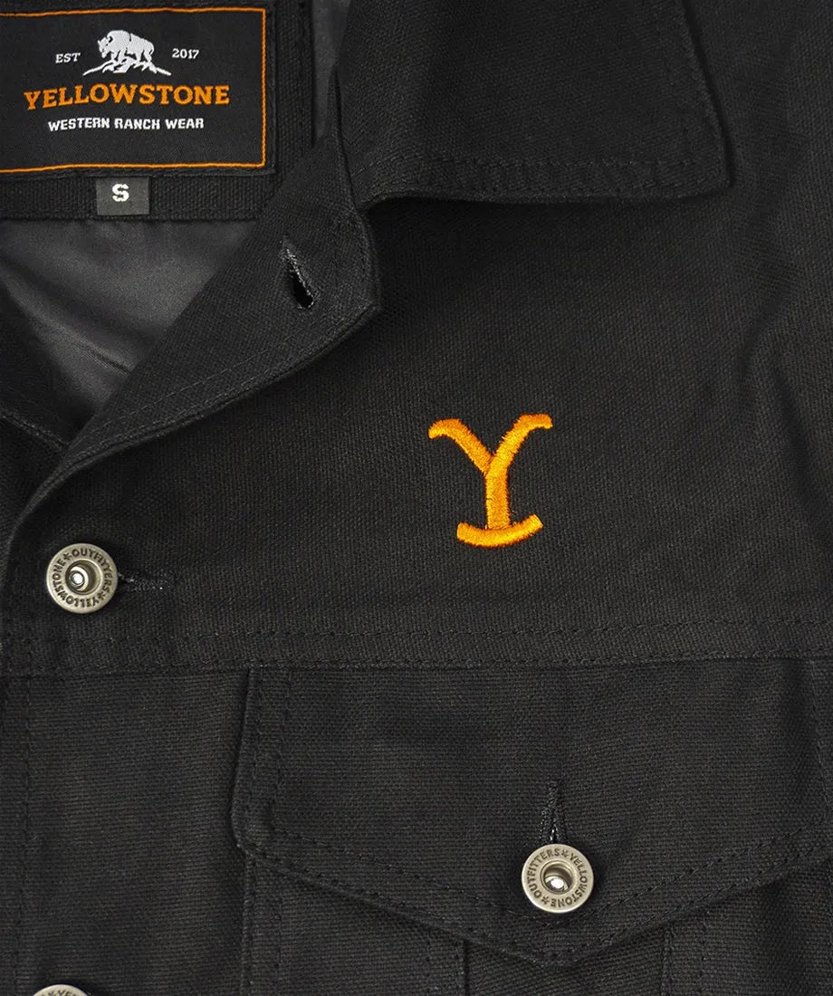 Yellowstone Rip Wheeler Black Cotton Trucker Jacket