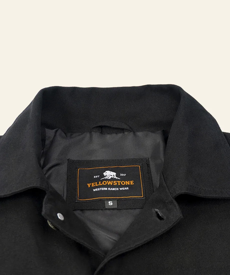 Yellowstone Rip Wheeler Black Cotton Trucker Jacket