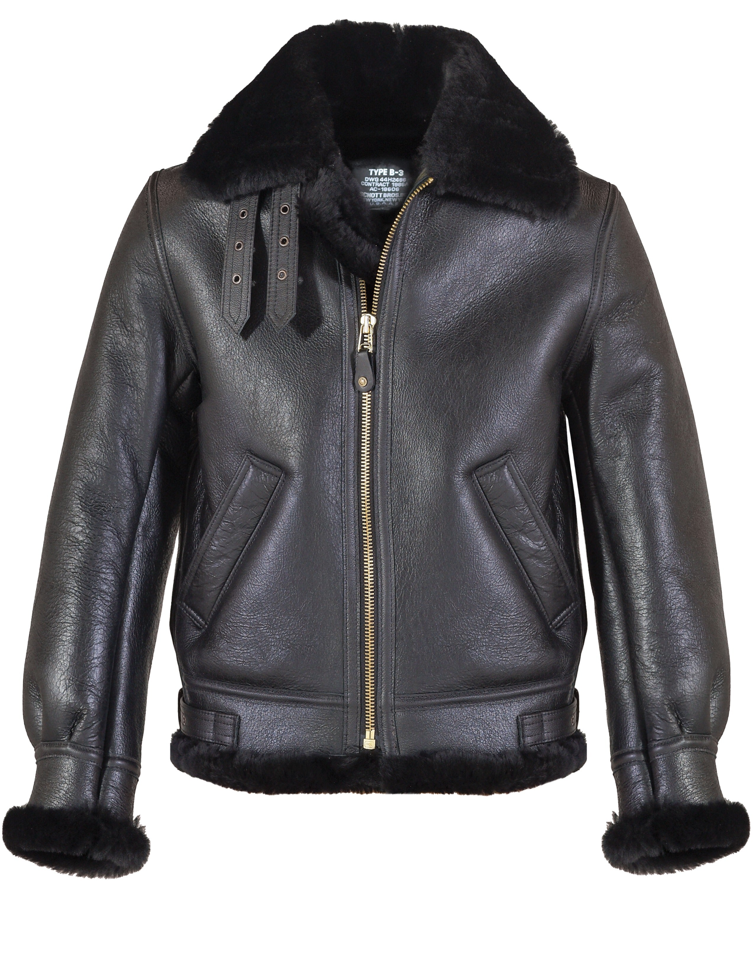 Classic B-3 Sheepskin Leather Bomber Jacket