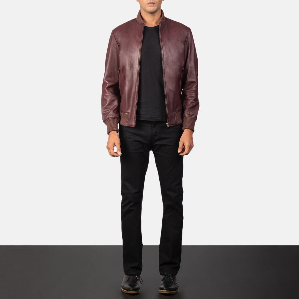 Preston Suede Leather Bomber Jacket