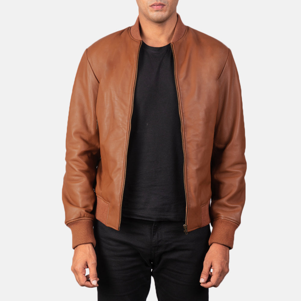 Preston Suede Leather Bomber Jacket