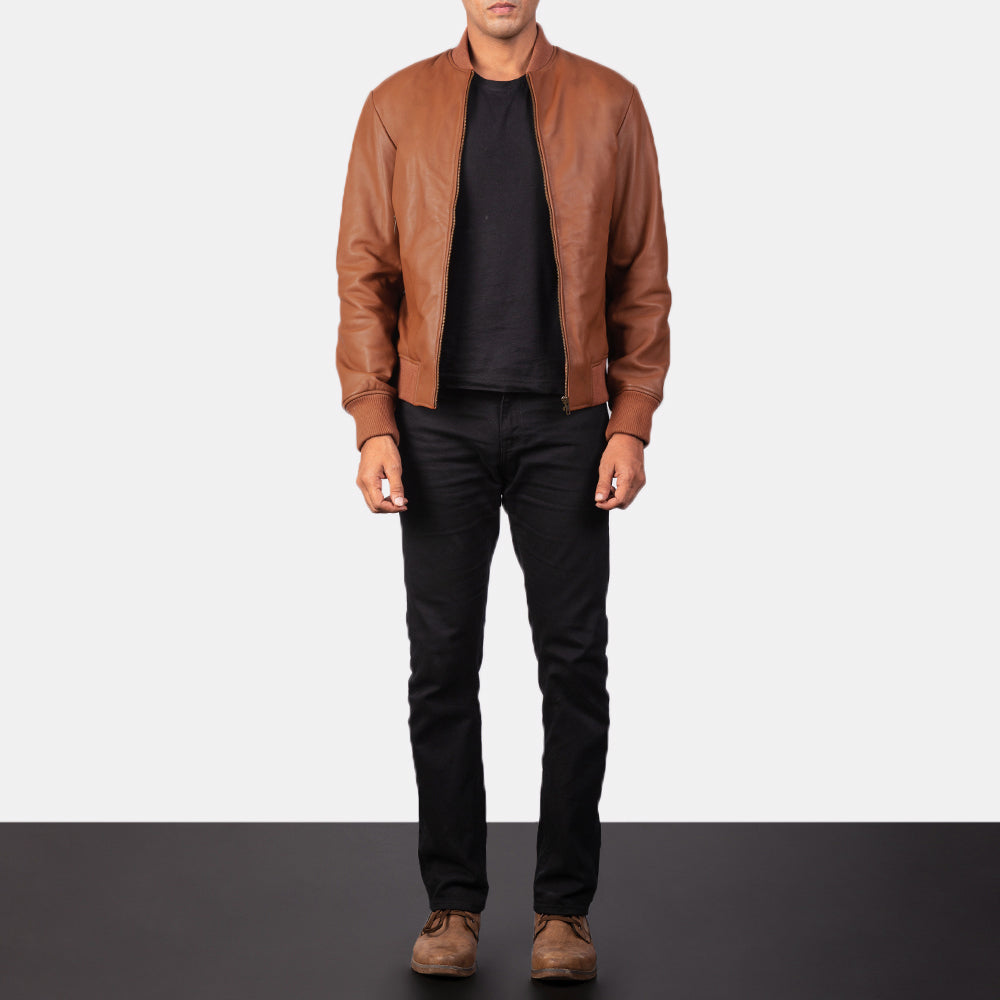 Preston Suede Leather Bomber Jacket