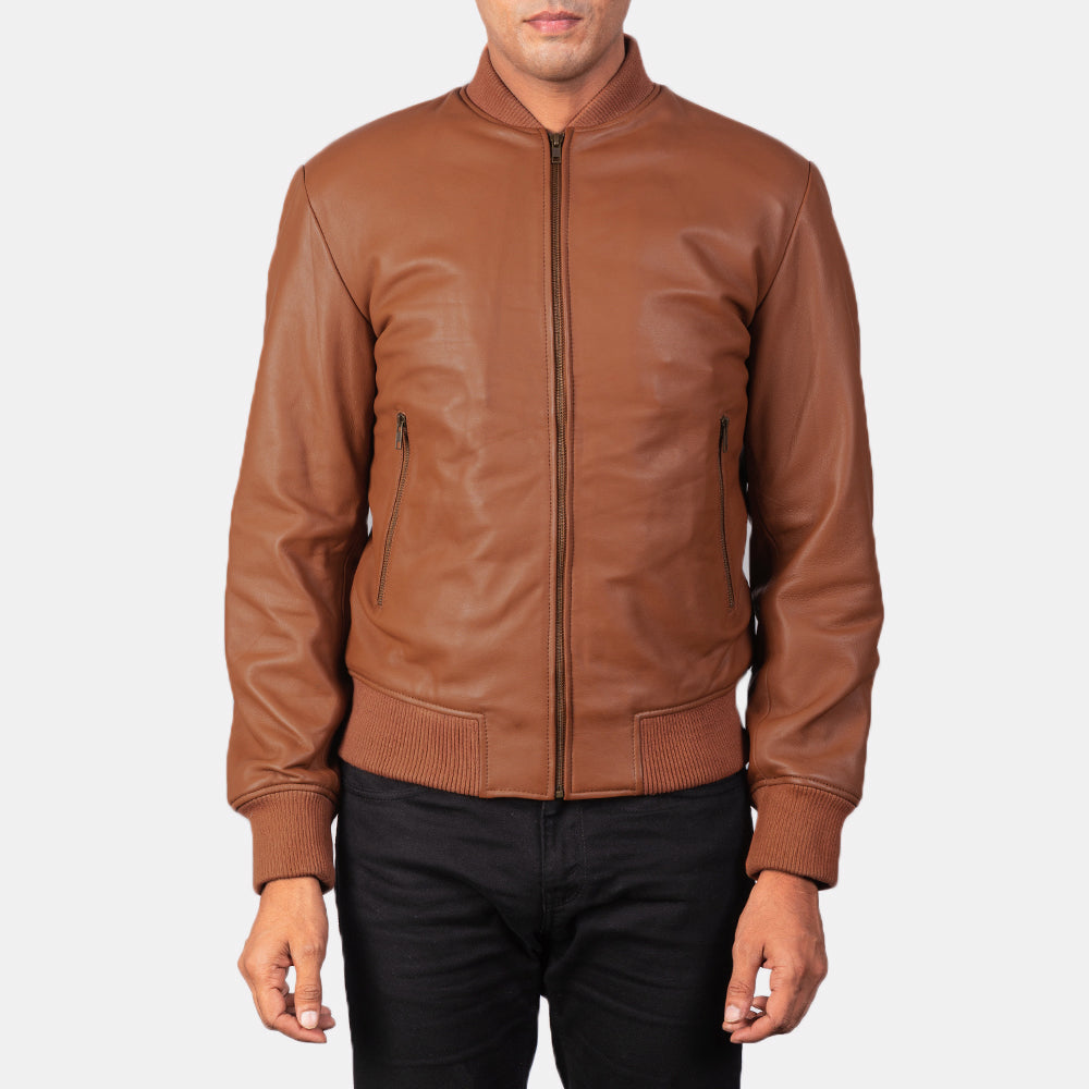 Preston Suede Leather Bomber Jacket