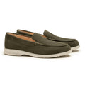 Marcelli Olive Green Suede Loafers