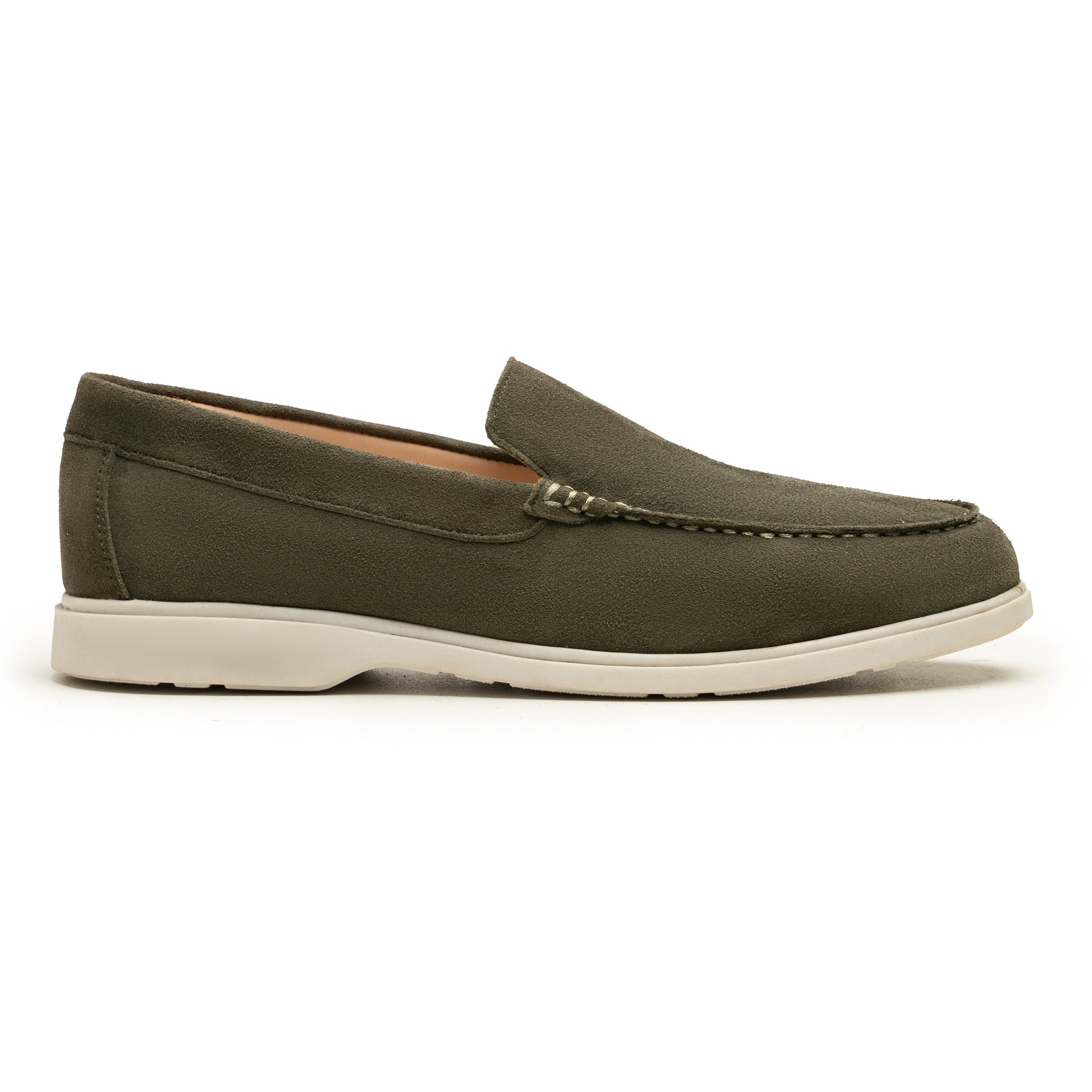 Marcelli Olive Green Suede Loafers
