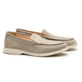 Virello Silver Suede Loafers