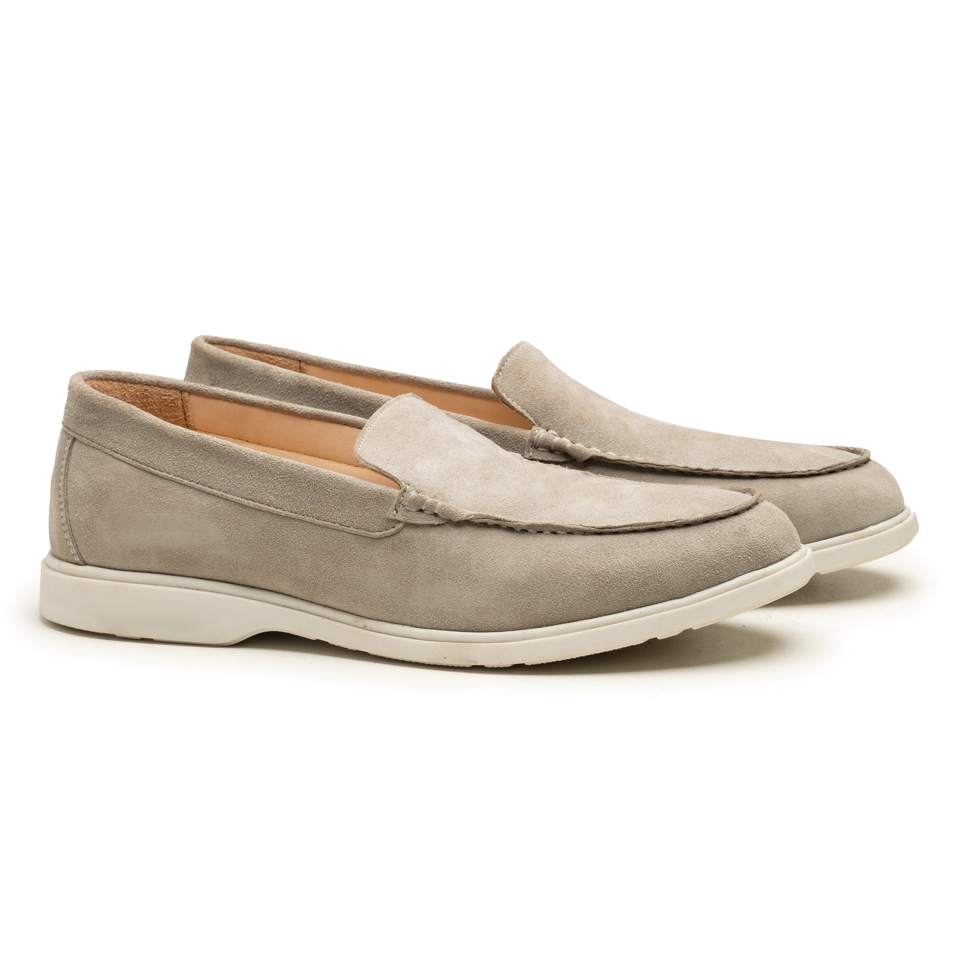Virello Silver Suede Loafers