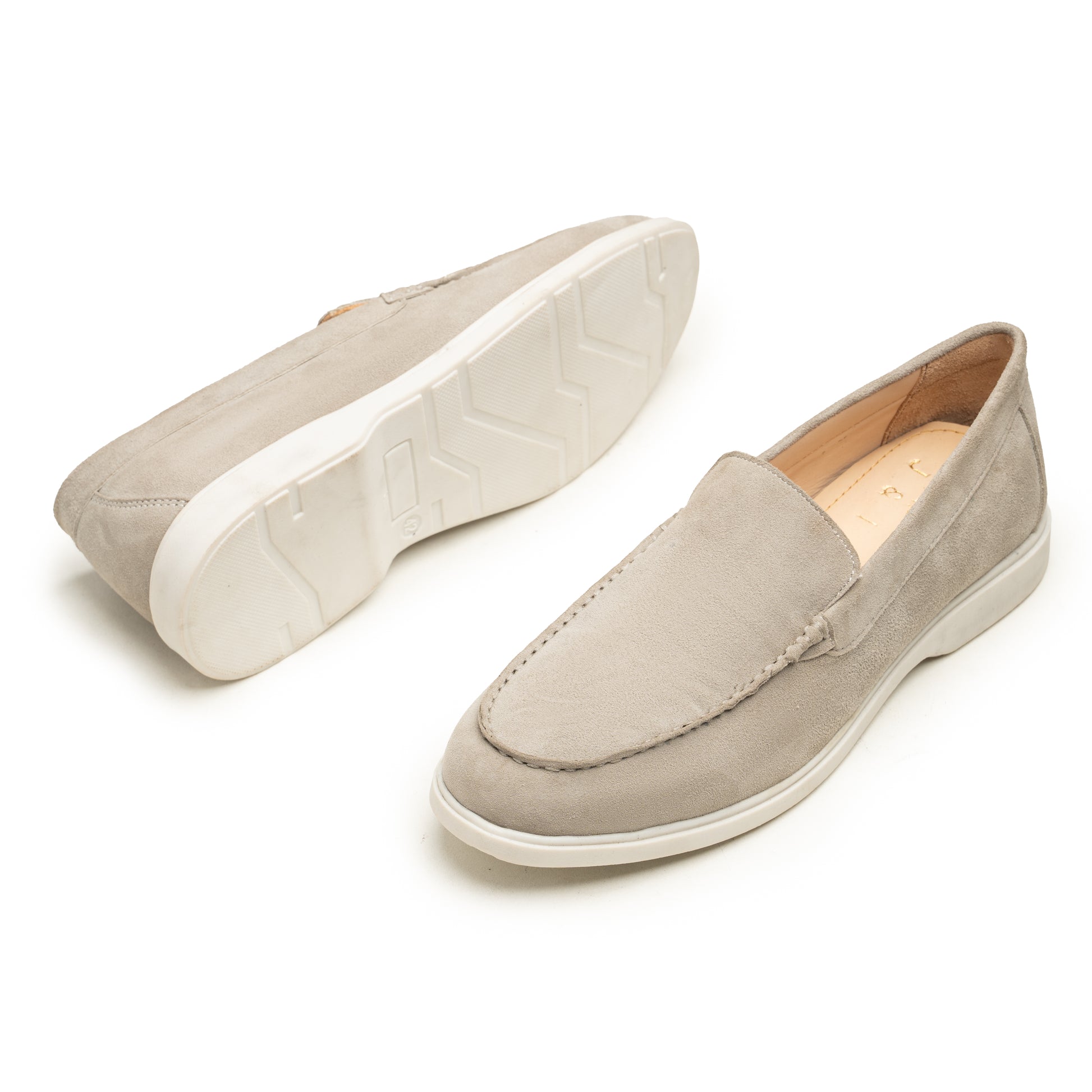 Virello Silver Suede Loafers