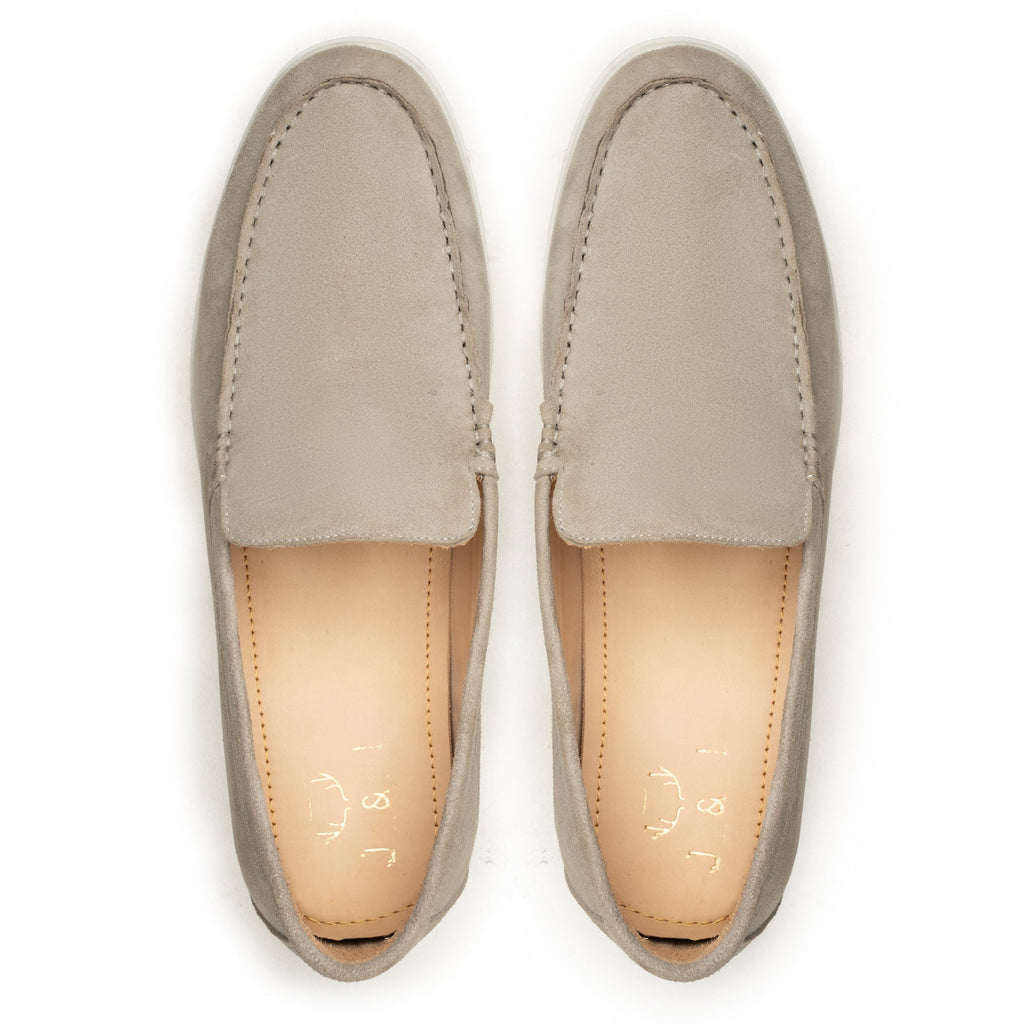Virello Silver Suede Loafers