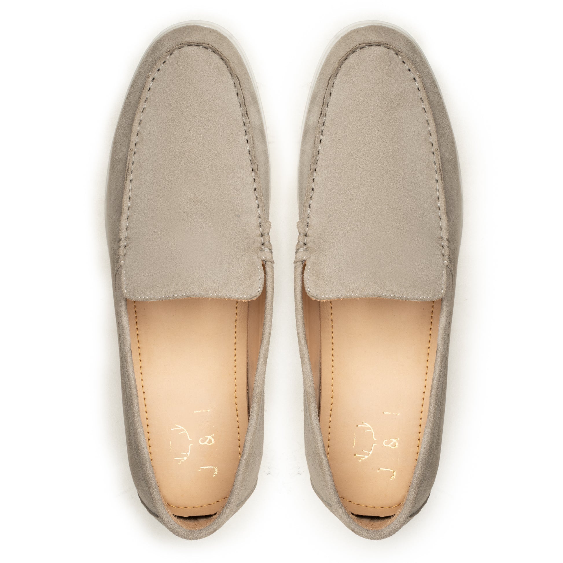 Virello Silver Suede Loafers